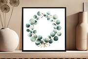 Watercolor Christmas Wreath Clipart, an Illustration by DreamCafeArt (Thumbnail 5 of 5)