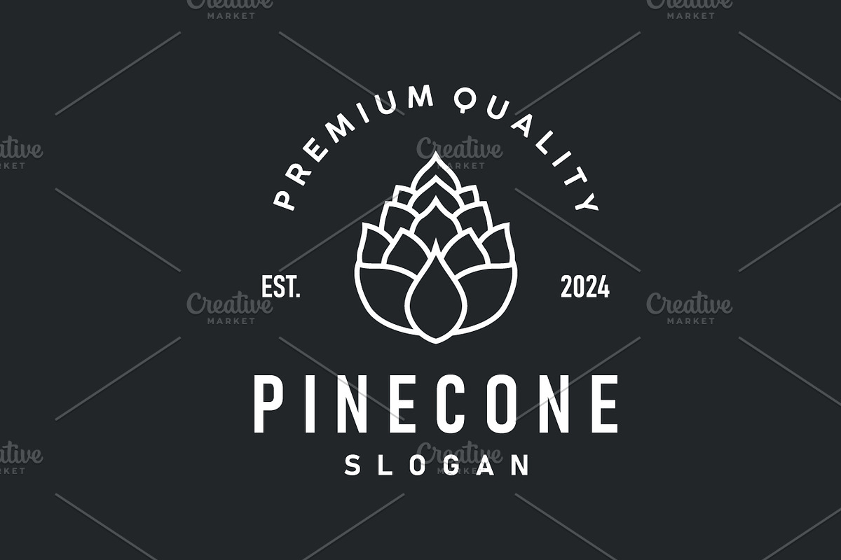 Pinecone Logo Design Pine Tree Plant, a Branding & Logo Template by Maylianaw28