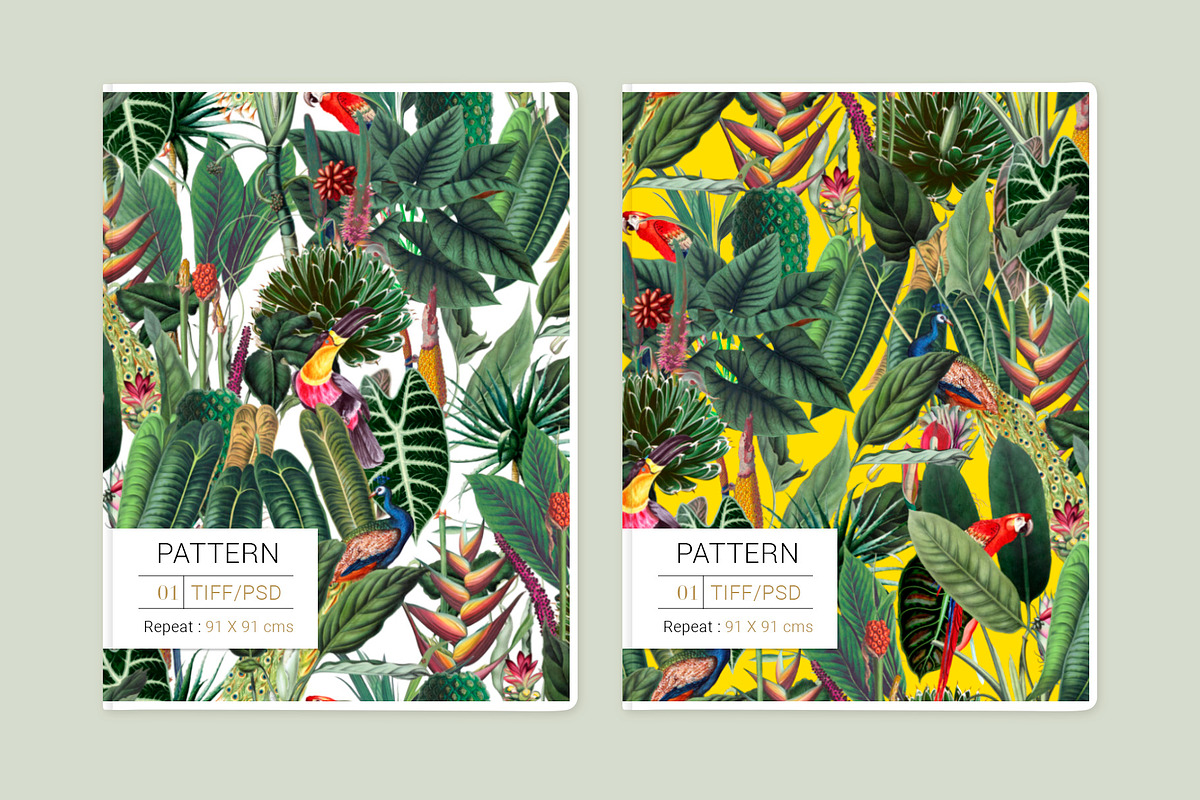Rainforest Tropical Pattern set!, a Pattern Graphic by TSTUDIO