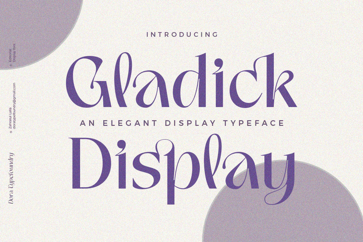 Gladick - Modern Typeface, a Serif Font by Dora Typefoundry (Photo 1 of 28)