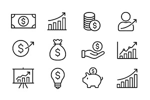 Financial growth symbols, a Finance Illustration by ZinetroN