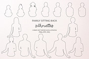 Family Sitting Back Silhouettes PNG,, a Person Illustration by Corner Croft (Thumbnail 4 of 5)