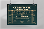 Gold Artdeco Design Certificate, a Flyer Template by Annora Studio (Thumbnail 5 of 6)