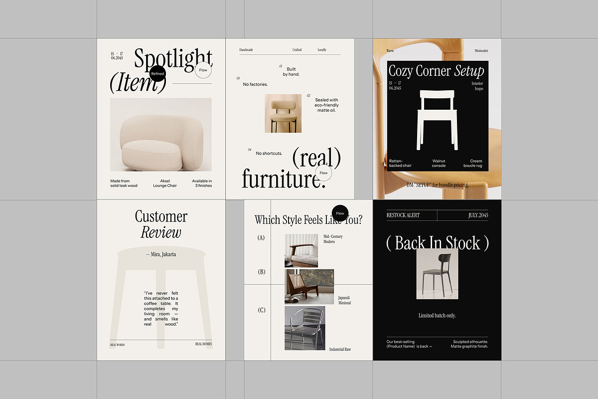 Furniture Instagram Template Pack preview 4