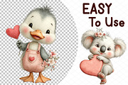 Valentine Animals With Heart Sign, an Illustration by cherrydesign (Thumbnail 4 of 4)