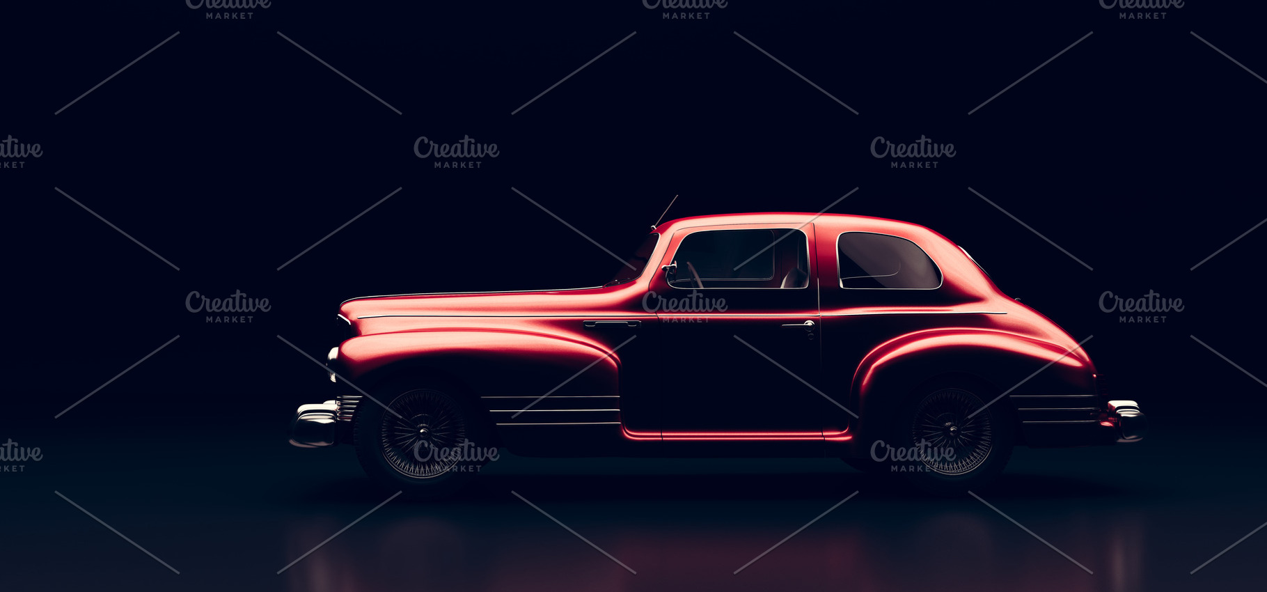 Classic retro car. Vintage vehicle., a Transportation Photo by Photocreo Michal Bednarek