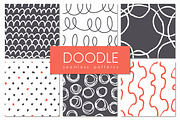 Doodle. Seamless Patterns Set, a Pattern Graphic by Curly_Pat (Thumbnail 1 of 5)