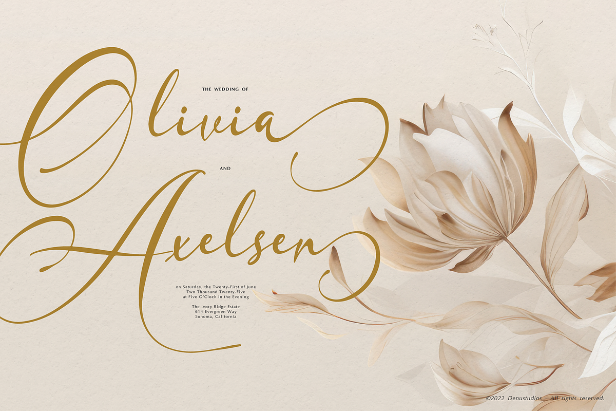 Sammybliss | Modern Calligraphy, a Script Font by Denustudios (Photo 9 of 12)