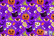 Flat Halloween Season Pattern, a Pattern Graphic by MISS CHATZ (Thumbnail 2 of 3)