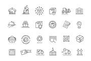 Shipping icons, an Outline Icon by Tettygreen (Thumbnail 2 of 2)