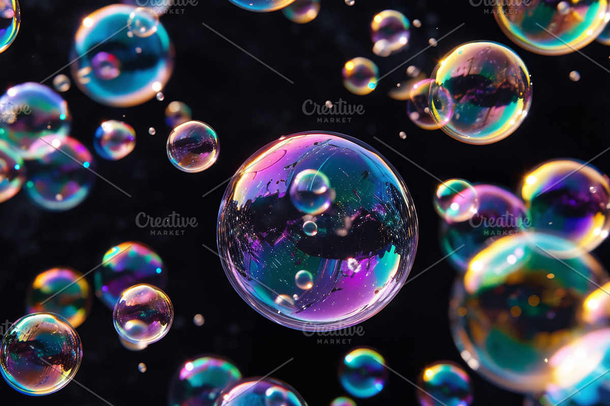 Soap bubbles. 61 images, an Abstract Photo by Handmadefont (Photo 3 of 13)
