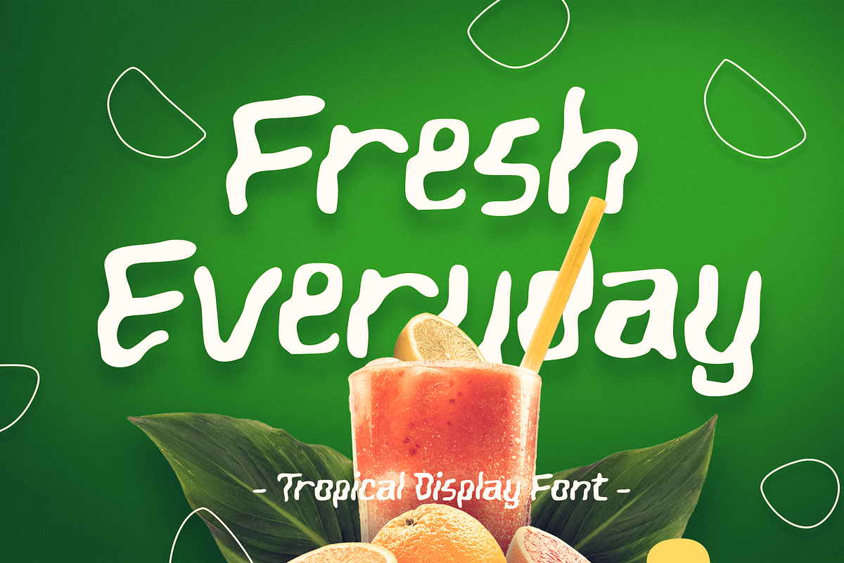 Fresh-Everyday Tropical Display Font, a Sans Serif Font by Haws.std