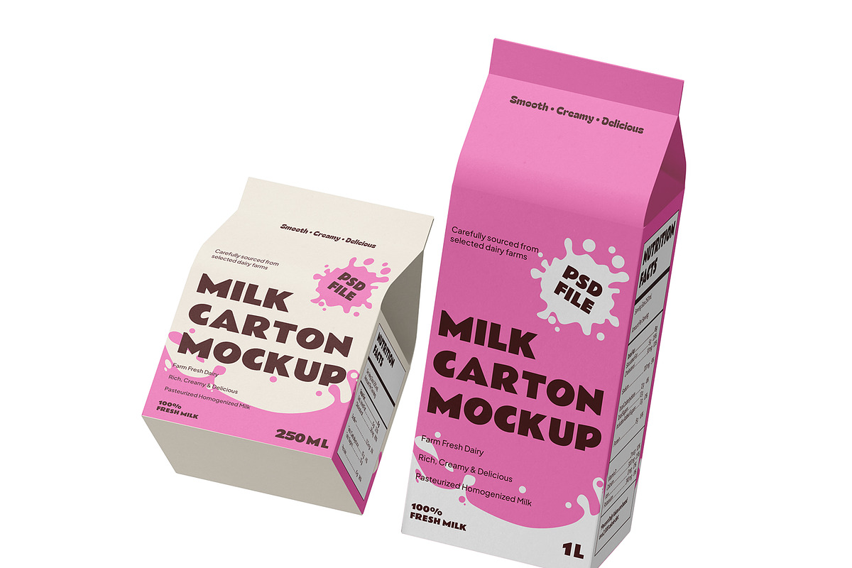 Milk Carton Gable Mockup, a Packaging Mockup by Permadi Creative (Photo 2 of 5)