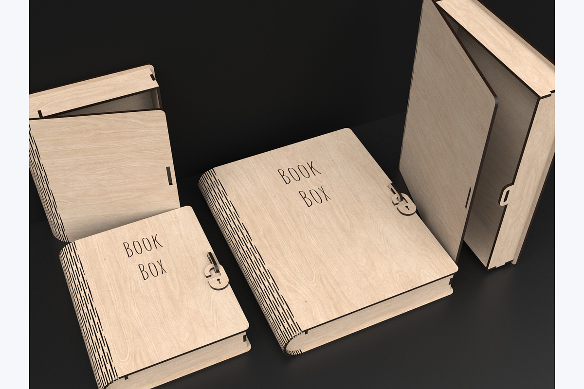 A4 & A5 Book Box Laser Cutting Files, an Object Graphic by ThemeXDigital (Photo 1 of 9)