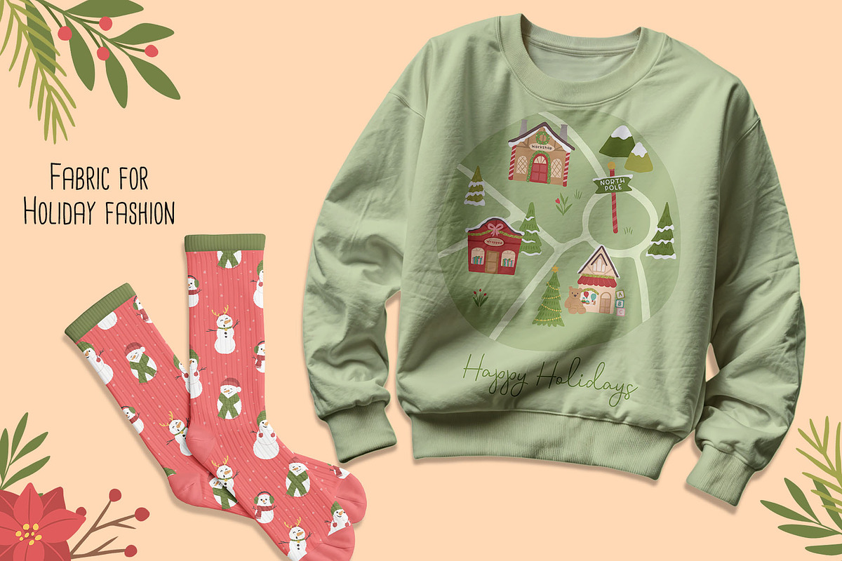 Holiday Santa Village Illustrations, a Background Graphic by CreativeChristiana (Photo 12 of 15)