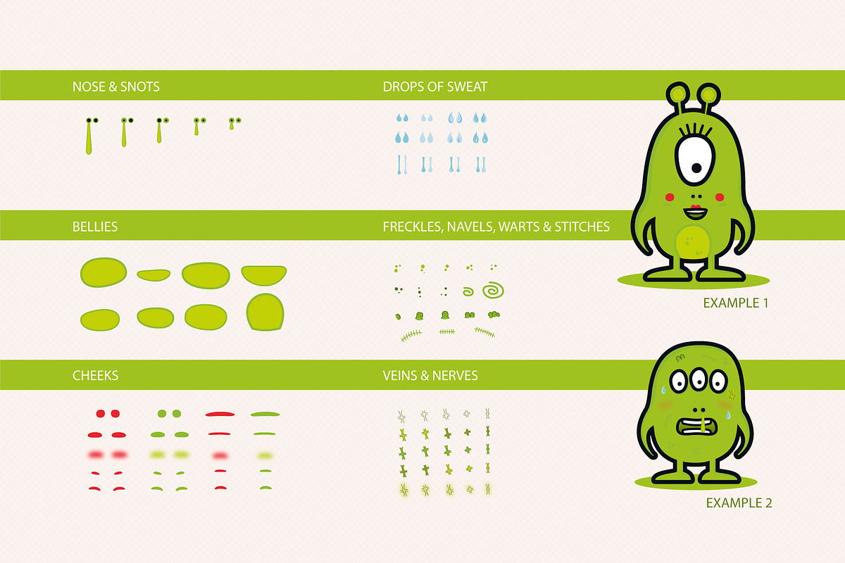 Monster Family Creation Kit, an Illustration by Sargatal (Photo 7 of 14)