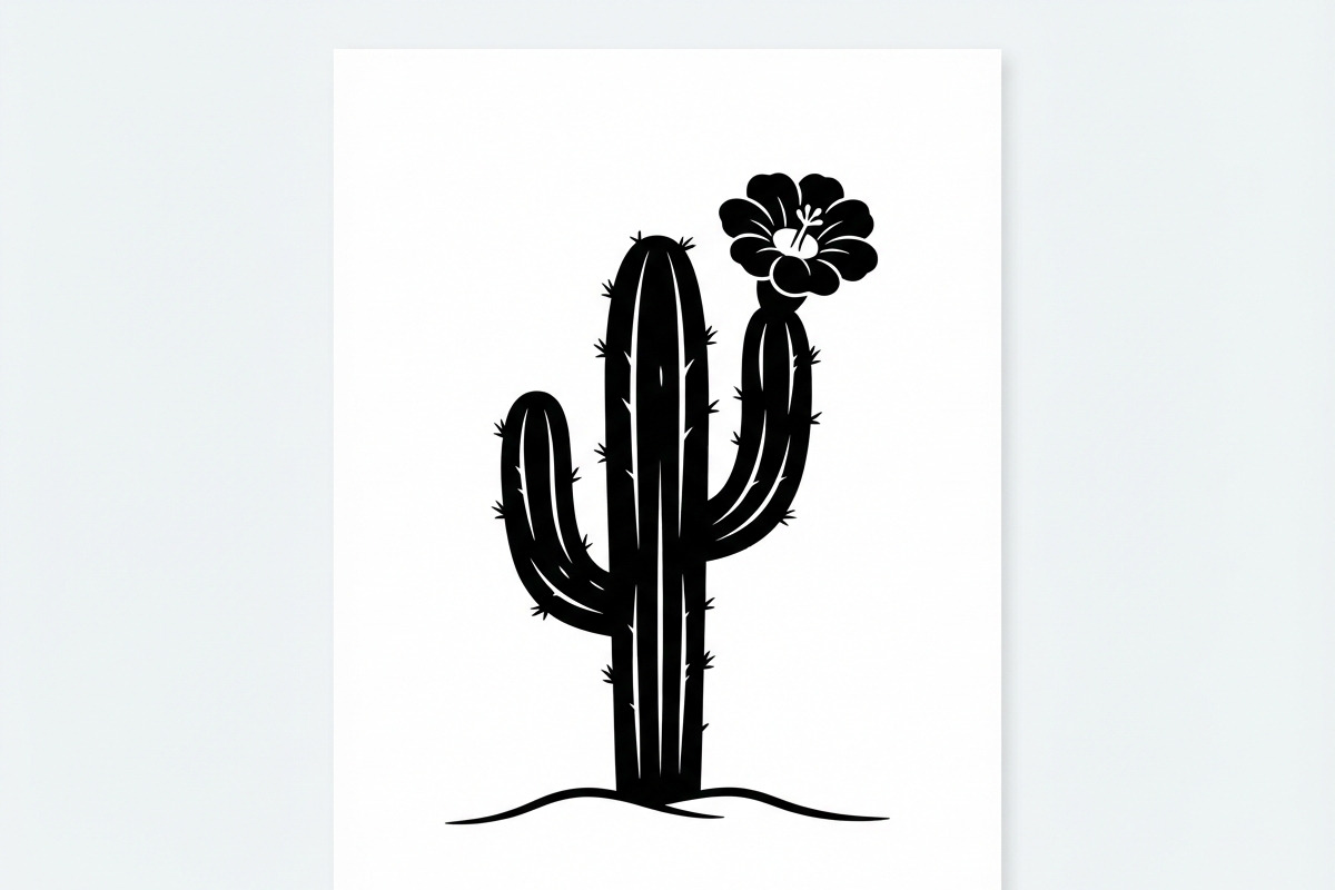 60 Desert Cactus Floral Silhouette, a Seasonal Illustration by Amazin_art (Photo 12 of 21)