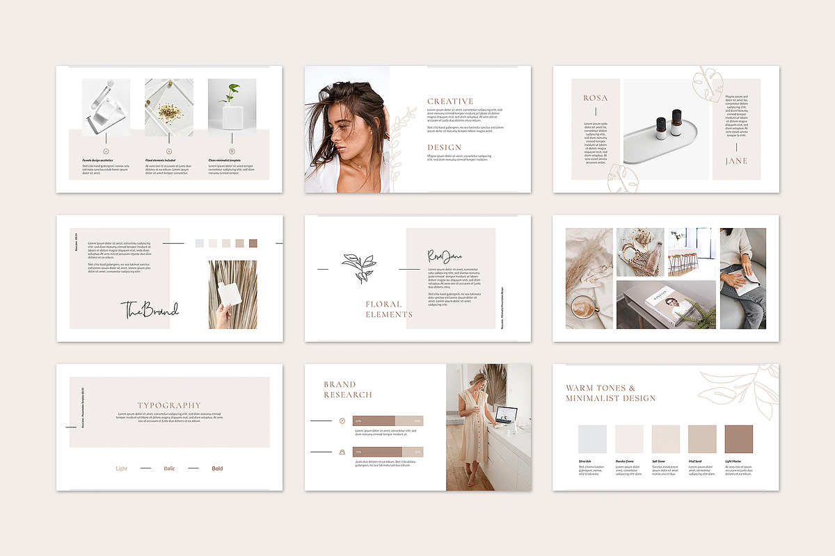 RosaJane Keynote Brand Guidelines, a Presentation Template by AgataCreate (Photo 5 of 13)
