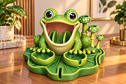 Frog Desk Organizer 3D Print STL, an Animal 3D Model by Creative Art (Thumbnail 2 of 4)