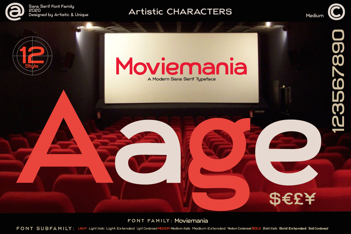 Moviemania - Sans Serif Font Family preview 6
