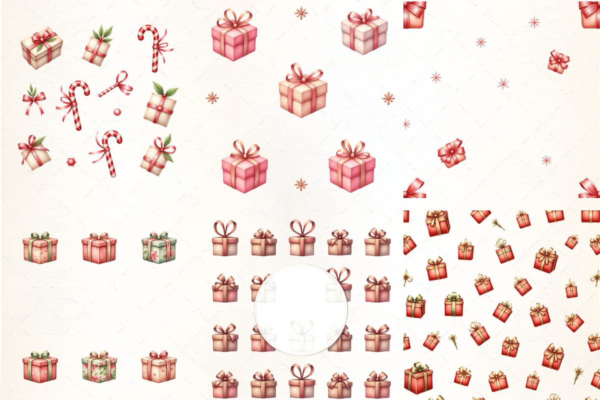 Holiday Christmas Gift Pattern Clipa, an Illustration by CrexoraLab (Photo 3 of 5)