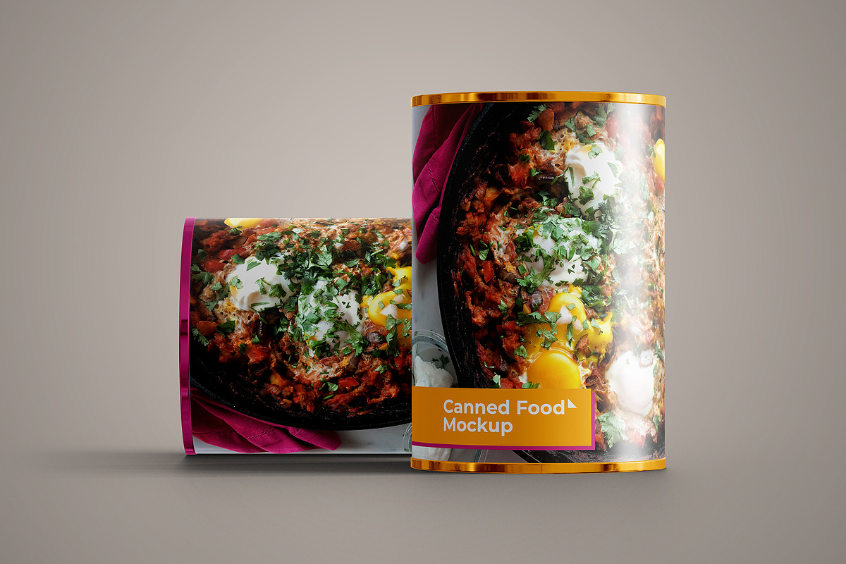 Canned Food Mockup 10 PSD Files, a Cups & Container Mockup by Muhazdinata (Photo 16 of 21)