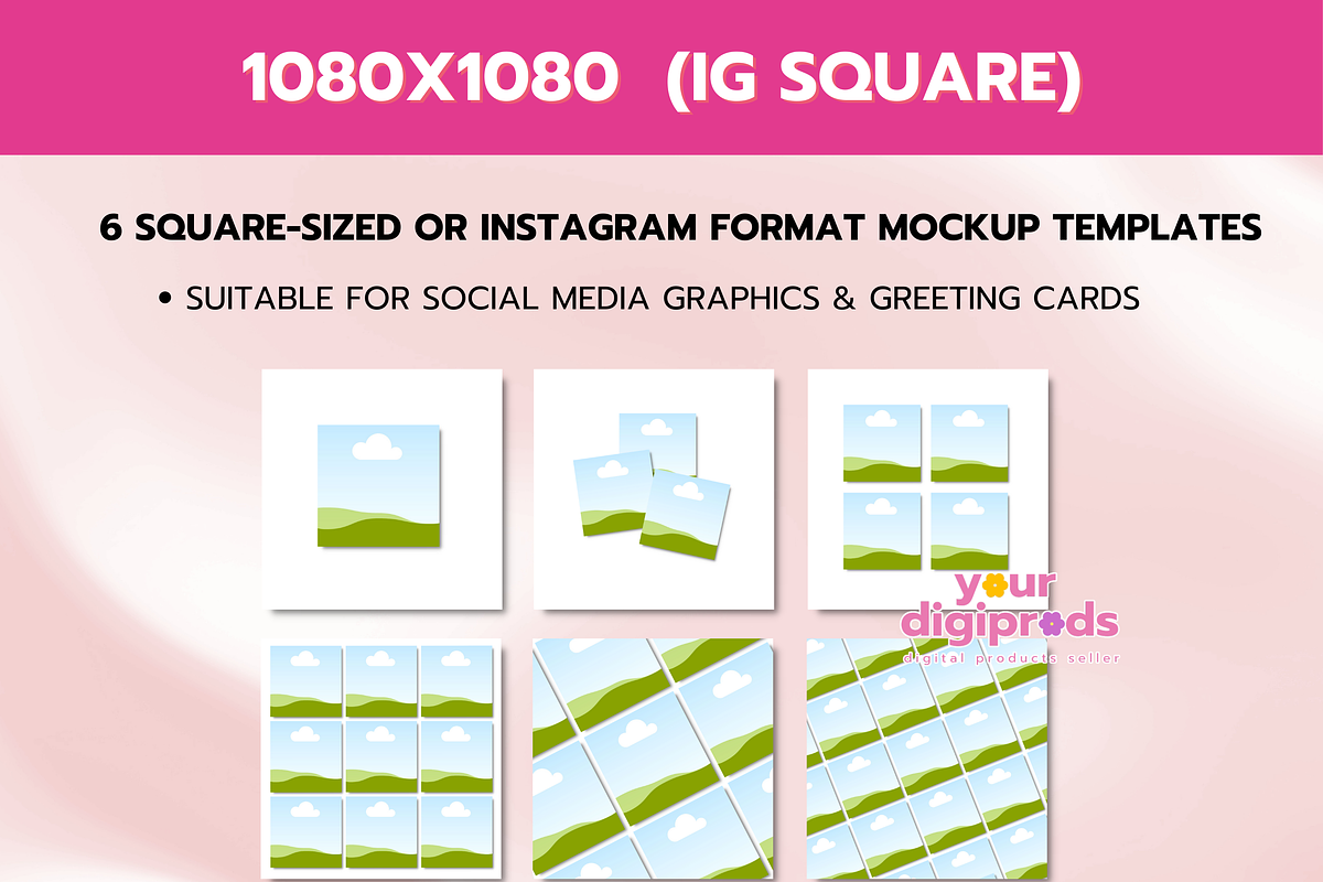 Canva Social Media Mockup Templates, a Social Media Template by Your DigiProds (Photo 3 of 5)