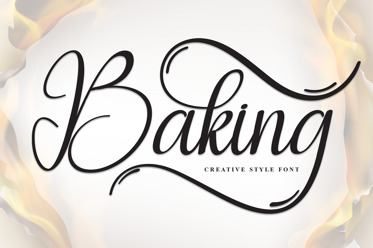 Baking | Script Font, a Handwritten Font by Scratchones (Photo 1 of 9)