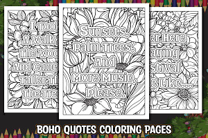 Boho Quotes Coloring Pages