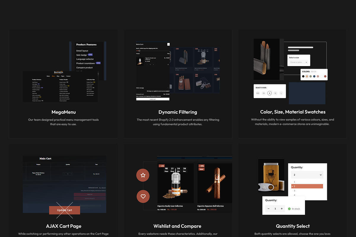 Tobacco Shopify 2.0 Theme, a Shopify Template by LogicGo Shopify Experts (Photo 5 of 6)