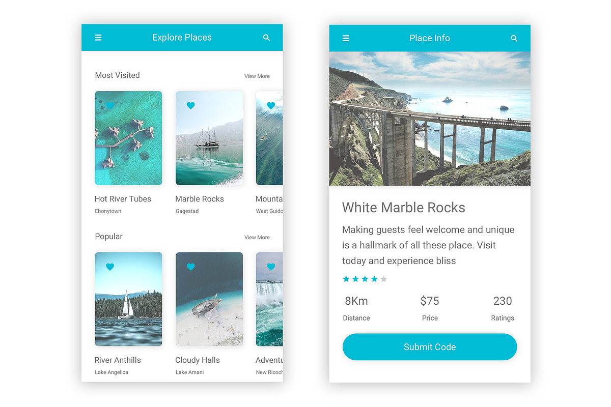 Travel & Flight Booking Psd App, an UI Kit Template by themelove (Photo 10 of 16)