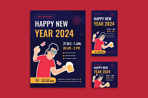 2024 New Year Party - Flyer