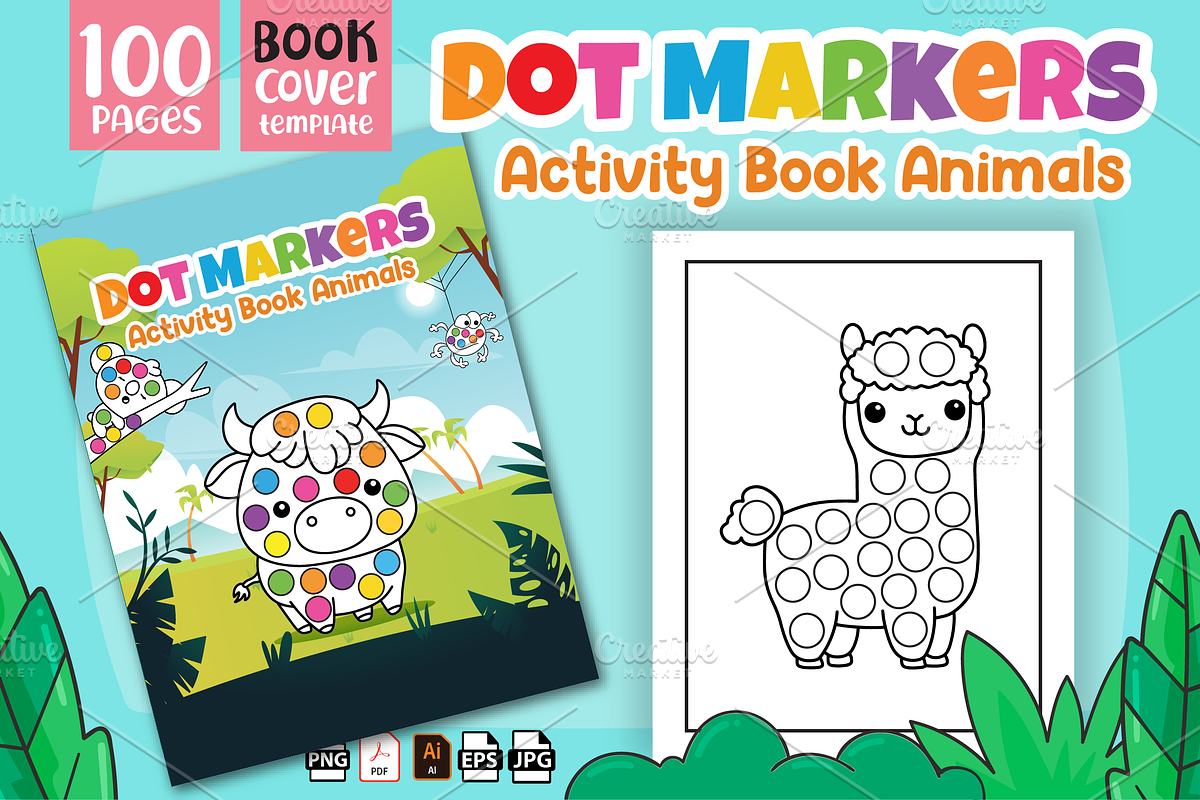 Dot Markers Activity Book Animals, an Education Illustration by MK.CreativeHub (Photo 1 of 3)