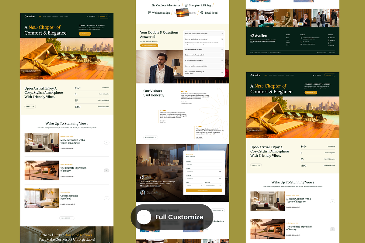 Aveline - Hotel Landing Page preview 3