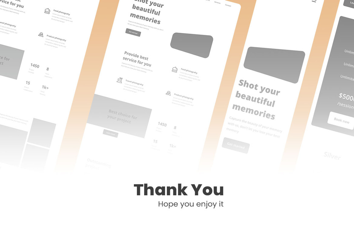 Photographer Wireframe Website, a Wireframe Template by INSPR STD (Photo 6 of 6)