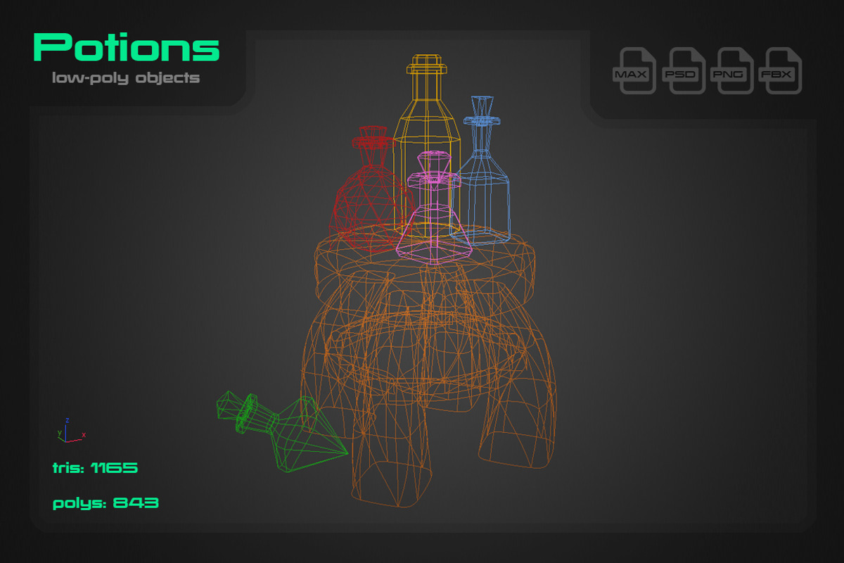 Potions, an Object 3D Model by stallfish's art store (Photo 3 of 5)
