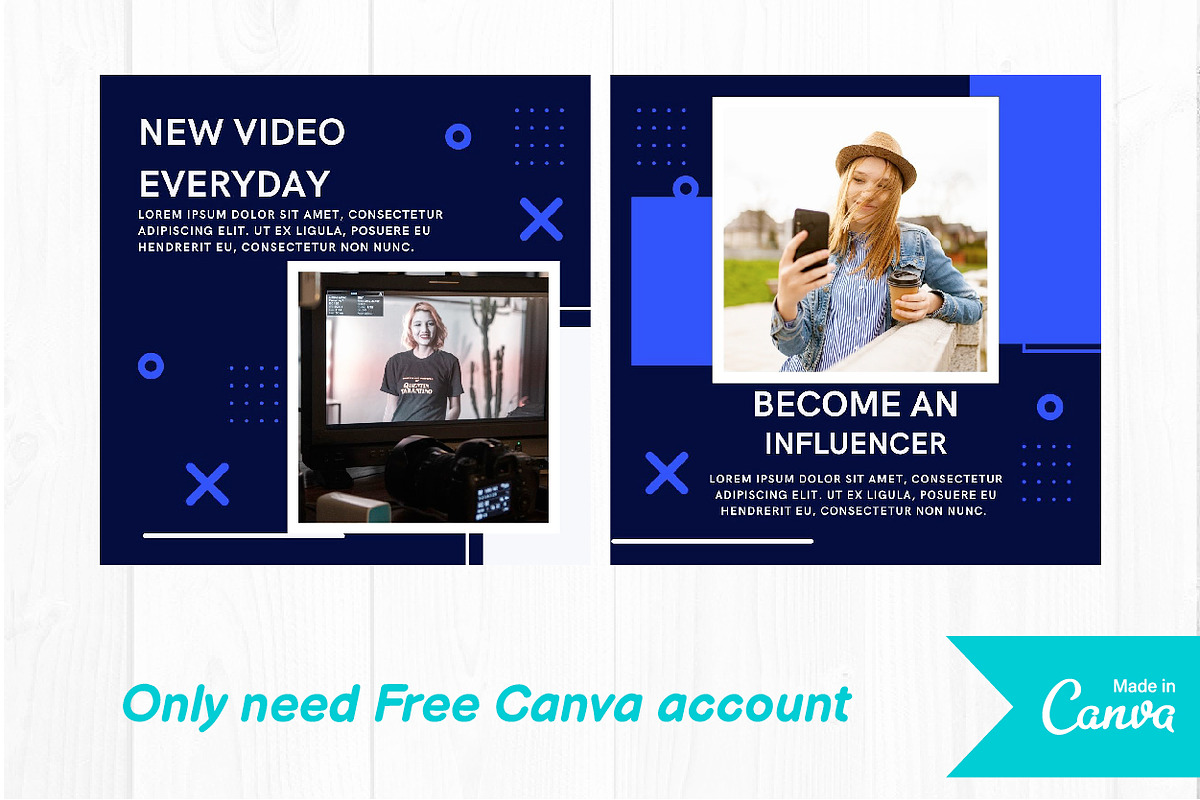 Influencer instagram post canva