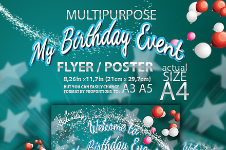 Kid Birthday Event Flyer