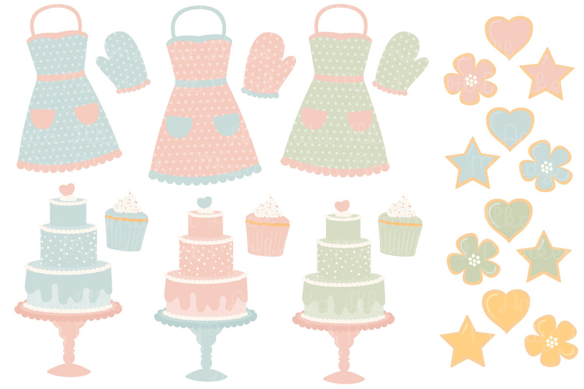Soft Pastel Baking Clipart, an Illustration by Amanda Ilkov (Photo 2 of 4)