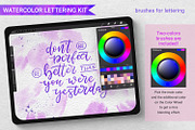 Watercolor Lettering kit - Procreate, a Brush Add-On by Gray Cat Graphics (Thumbnail 4 of 9)