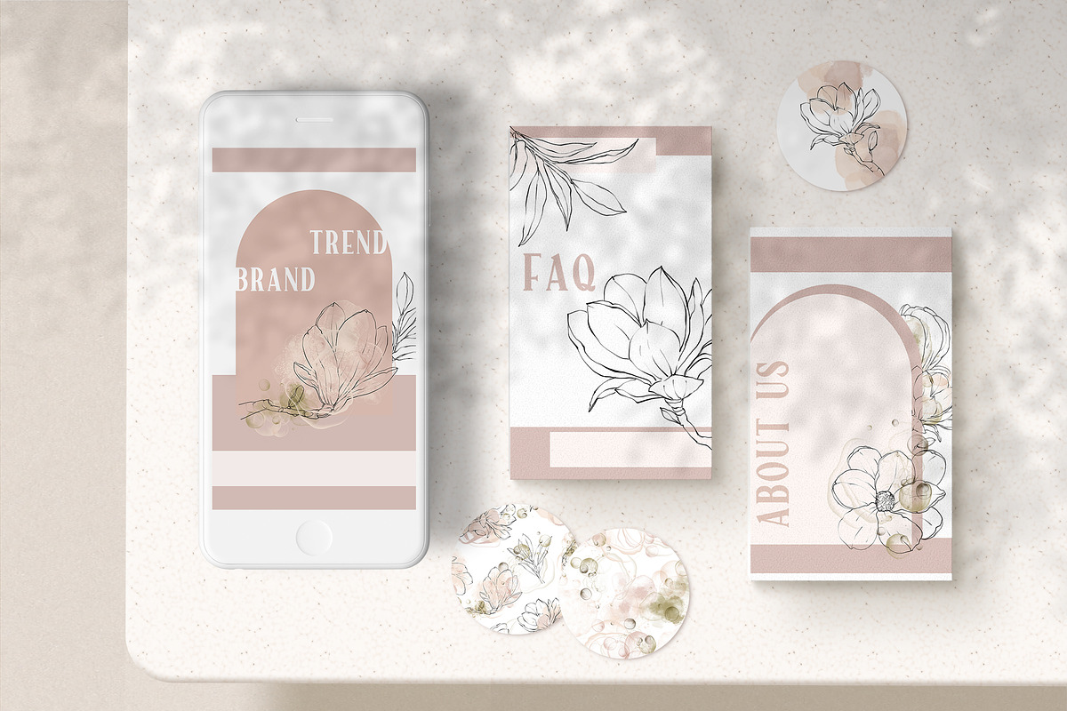 Magnolia Line Art collection, a Texture Illustration by Tiana Geo (Photo 15 of 16)