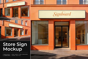 Store Sign Mockup, an Advertising Mockup by Pitchlook.Studio