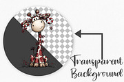 Whimsical Christmas Giraffe Clipart, an Illustration by Canvas Craft (Thumbnail 2 of 6)