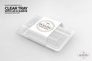 Clear Tray With Lid Packaging Mockup