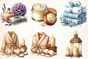 Winter Spa Bundle Watercolor Clipart, an Illustration by Libby Wishes (Thumbnail 4 of 7)