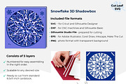 Snowflake SVG 3d Shadow box, a Seasonal Illustration by CutLeafSvg (Thumbnail 4 of 6)