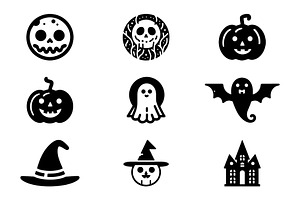 Playful Spooky Halloween Icons, an Icon by Vectorium Studio