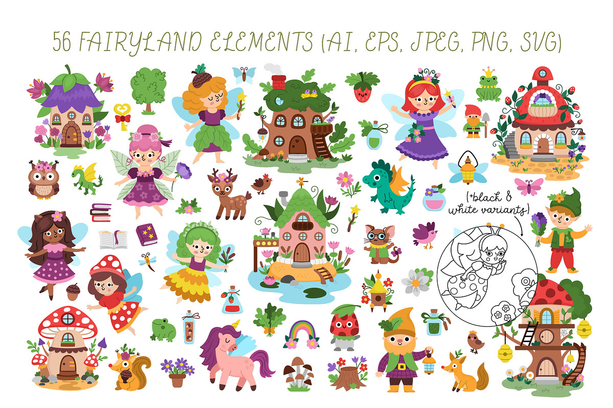 Fairyland clipart, patterns, designs, an Object Graphic by Lexi Claus (Photo 2 of 9)