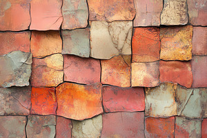 Abstract composition of broken tiles, a Photo by Pavel_design