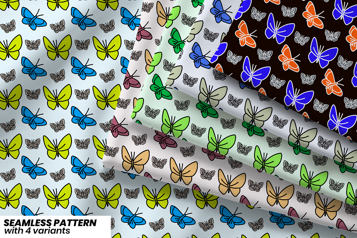 Butterflies Pattern, a Pattern Graphic by Pyopo (Photo 1 of 3)
